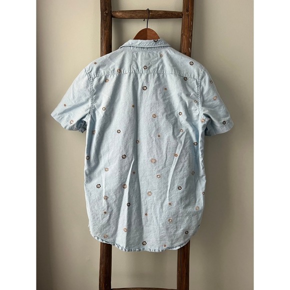 Quiksilver Button Down Shirt Floral Print Short Sleeve Casual S - Picture 2 of 5